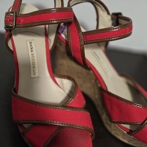 Dana Buchman wedge sandals 4inch cork wedge heel